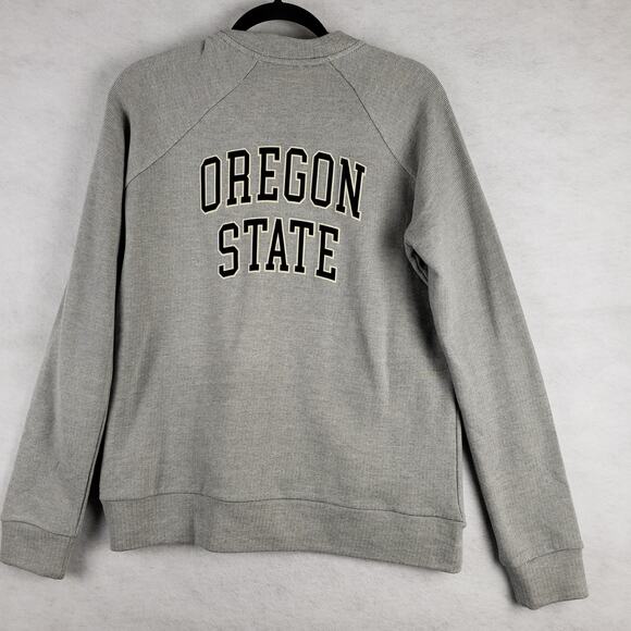 Stepforward Womens XL OSU Oregon State Full Zip Sweatshirt Gray Minimalist Basic - Picture 7 of 8